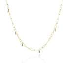 popsicle stick necklace with Akoya pearls