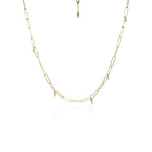 Popsicle Stick Necklace with Diamond Beads