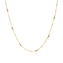 twist necklace with green diamonds
