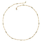 Adjustable "Twist" Necklace with Faceted Green Diamonds