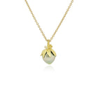 "strawberry" grey Tahitian pearl pendant with snail