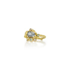 East/West Spinel and Diamond Ring