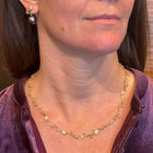 Segmented "Vine" Necklace with Akoya Pearls