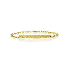 bar bracelet with multi color diamonds