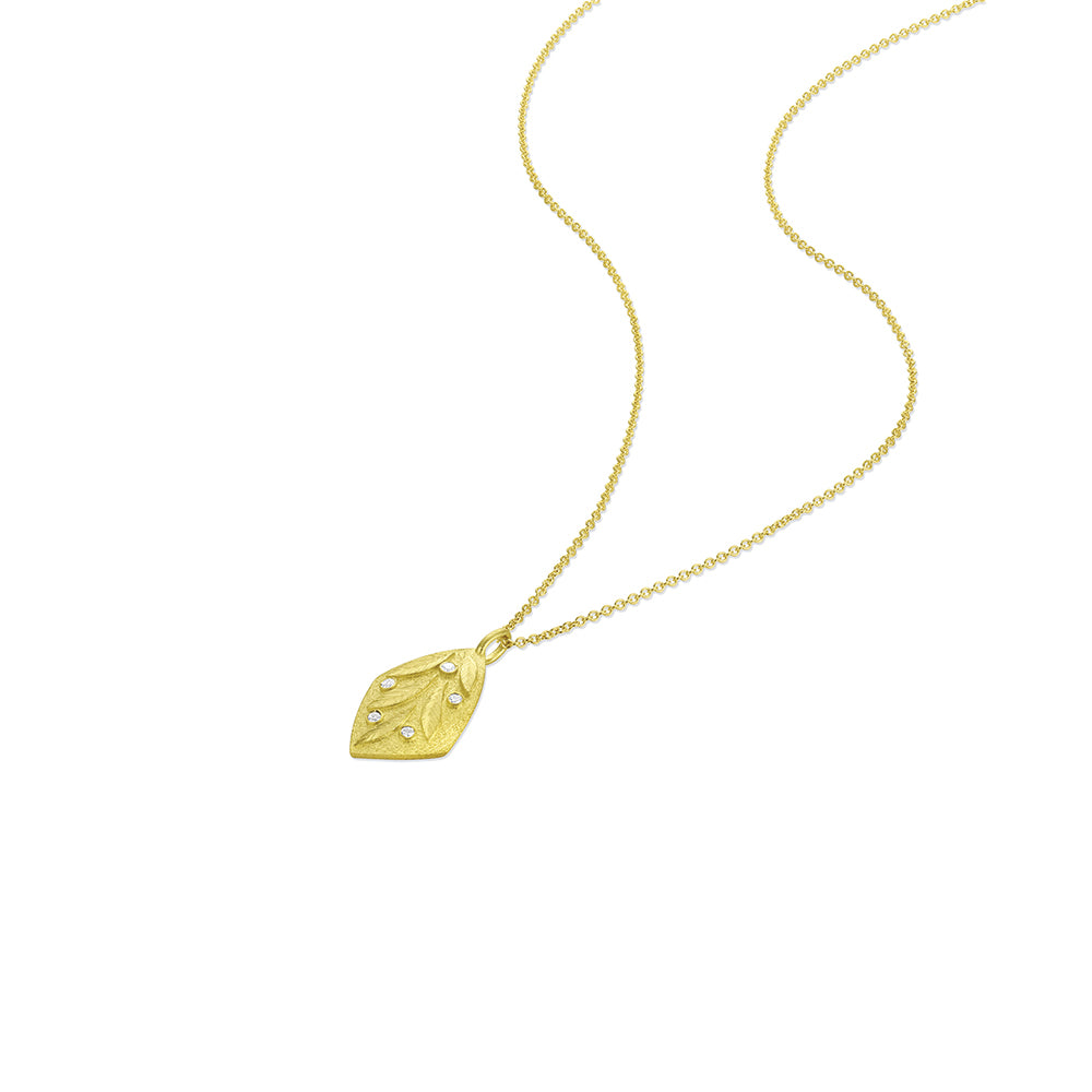 Kite-Shaped Pendant with Diamonds