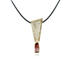 quartz with pyrite with tourmaline pendant