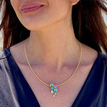 Munsteiner "Context Cut" Square Multi-Color Gemstone Necklace