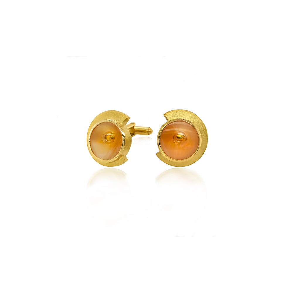 magic eye citrine cufflinks