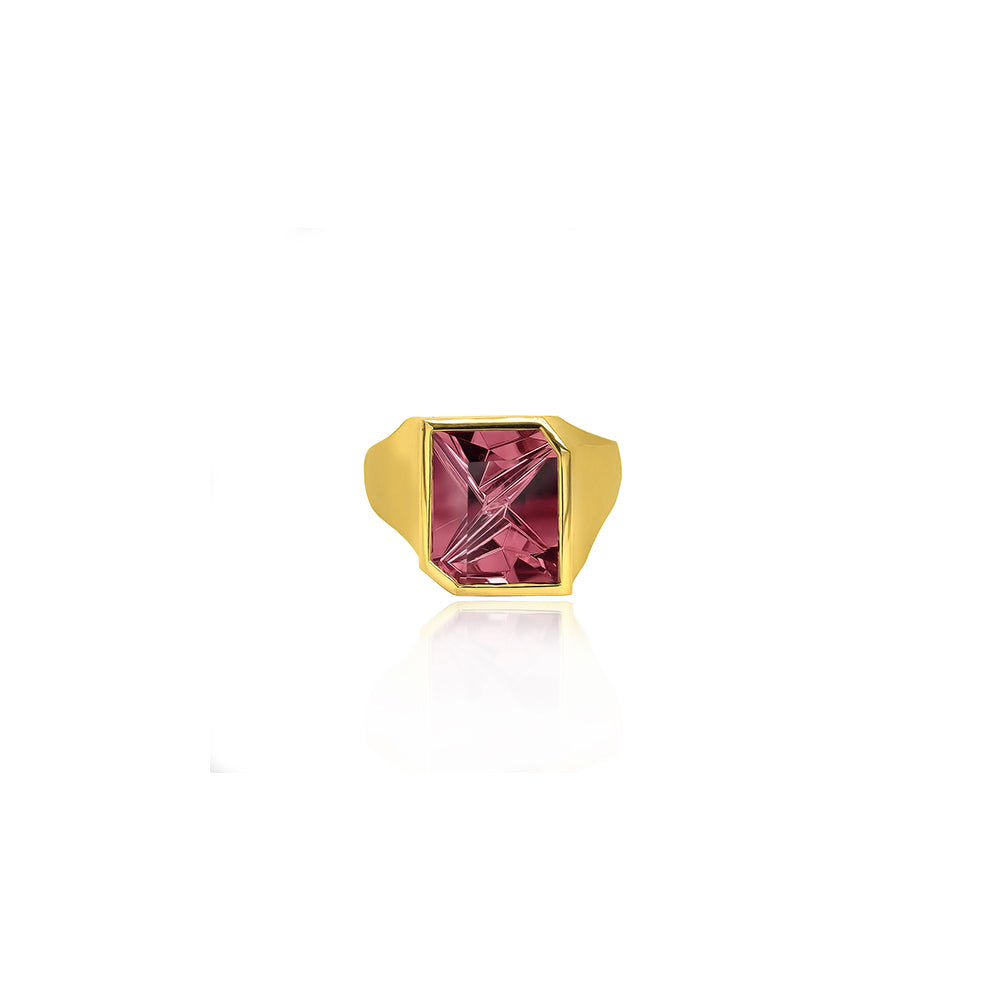 Light raspberry tourmaline ring