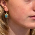 Aquamarine cabochon earrings