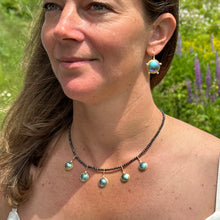 Abalone mabe pearl earrings