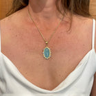 Large Oval Aquamarine pendant