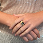 Pear-Shaped, Rose-Cut Black Diamond Ring