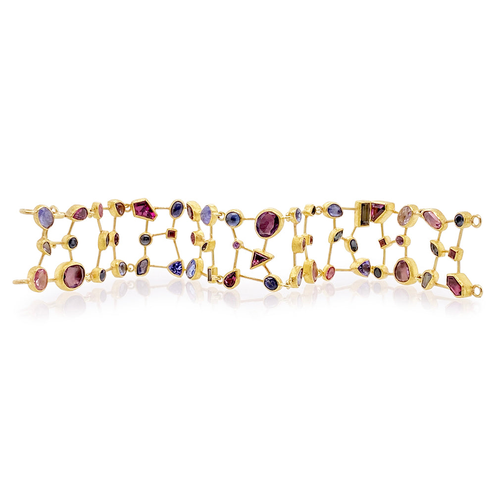 Purple and Blue Multi-Stone Bracelet