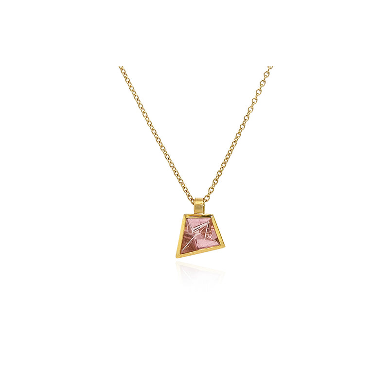 Munsteiner-Cut Pink Tourmaline Pendant