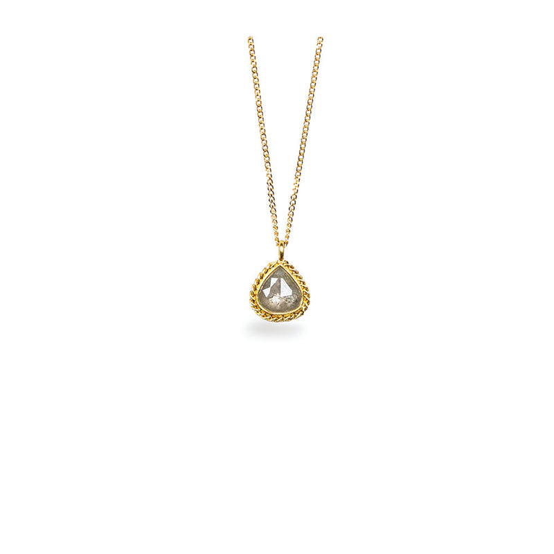 One-Of-A-Kind Tear Drop-Shaped Diamond Necklace