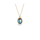 Rainbow flash moonstone pendant with feather inclusion