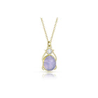Chalcedony Scarab Necklace with Rose-Cut Diamond