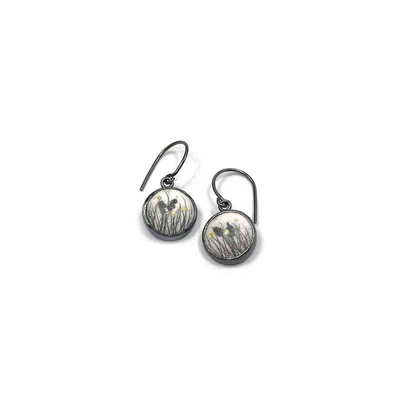 Button Cattail Dangles