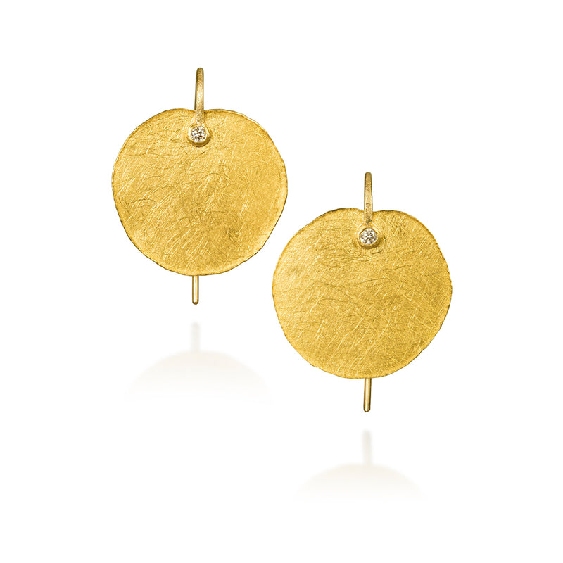 "Petal" Earrings with Diamonds