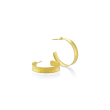 Large Narrow Concave Hoop Earrings