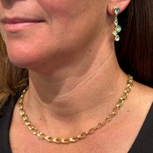cluster aquamarine drop earrings