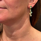 aquamarine cluster drop earrings