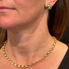 triple green tourmaline earrings