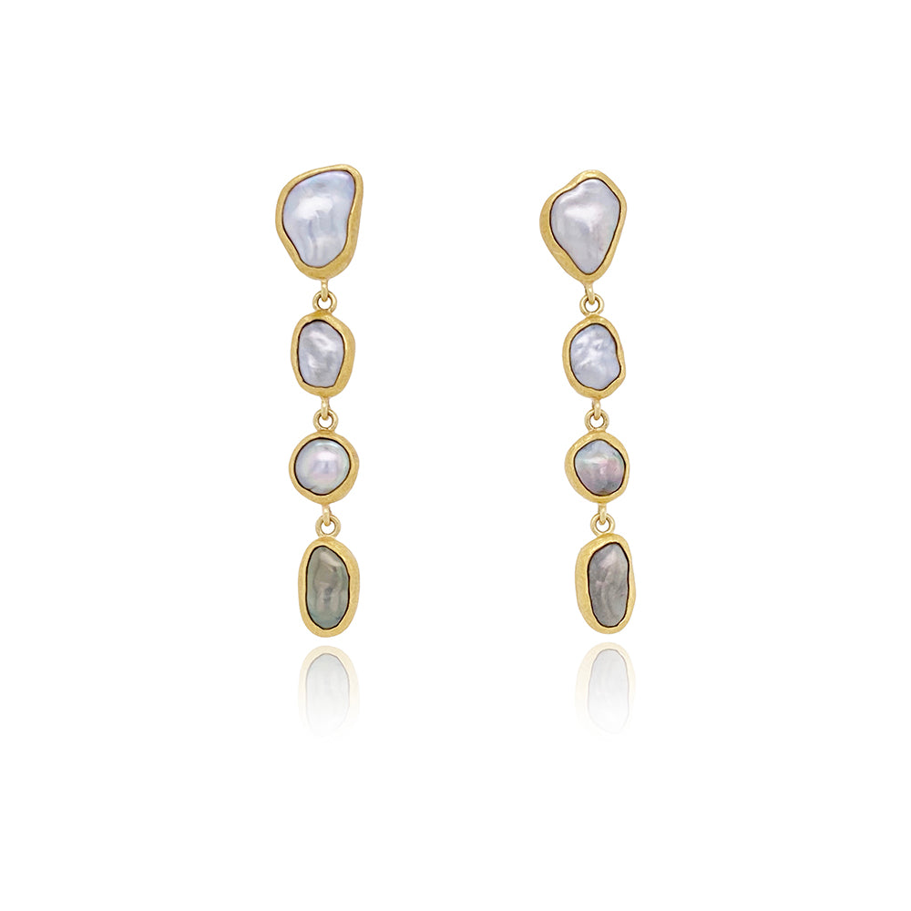 4-Keshi Pearl Drop Earrings