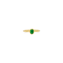 Oval Emerald Cabochon Ring