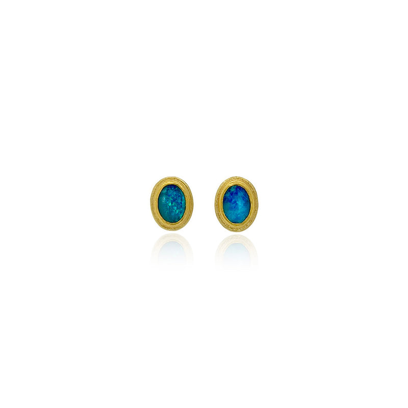 Australian Boulder Opal Stud Earrings