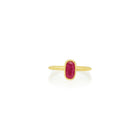 oval faceted ruby ring