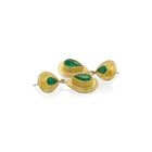 Double Emerald Tear Drop Earrings
