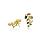 "Grape" Cluster Earrings with Multi-Colored Gemstones