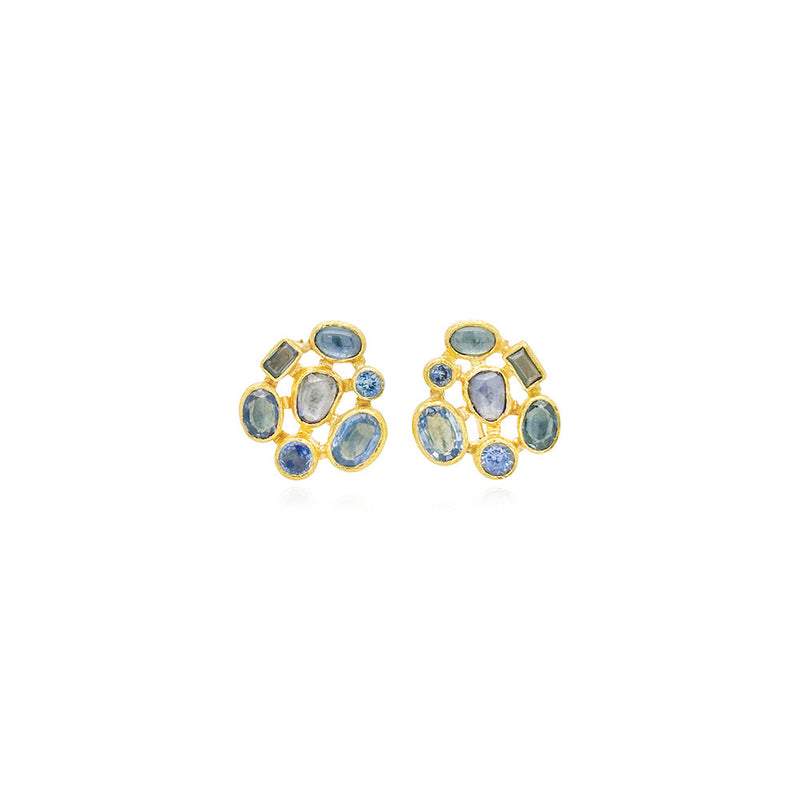 Petite Sapphire Mosaic Earrings