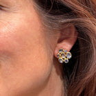 Sapphire cluster earrings