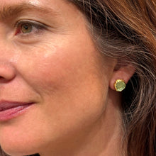 natural surface aquamarine earrings