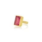 large pink tourmaline ring
