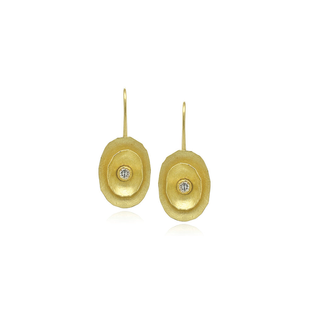 Double layered poppy earrings