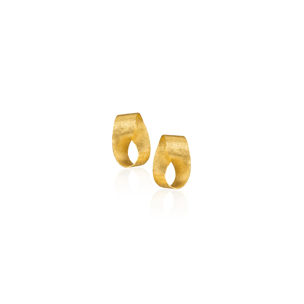 Tiny mobius strip earrings