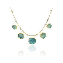 Natural Surface Aquamarine Crystal Necklace