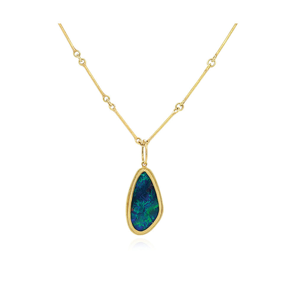Large Australian Boulder Opal Pendant