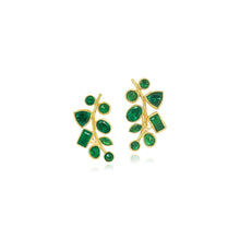Grape Cluster Earrings with Emeralds
