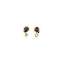tear drop black diamond earrings