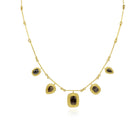 5 brown diamond segment necklace