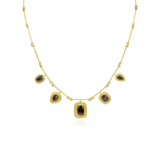 5 brown diamond segment necklace