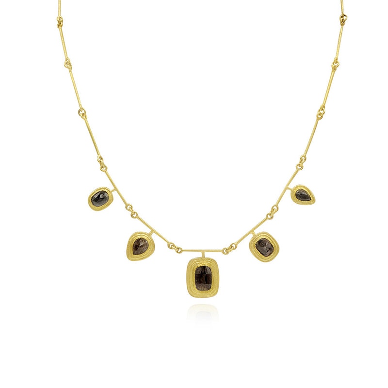 5 Rosecut Brown Diamond Necklace