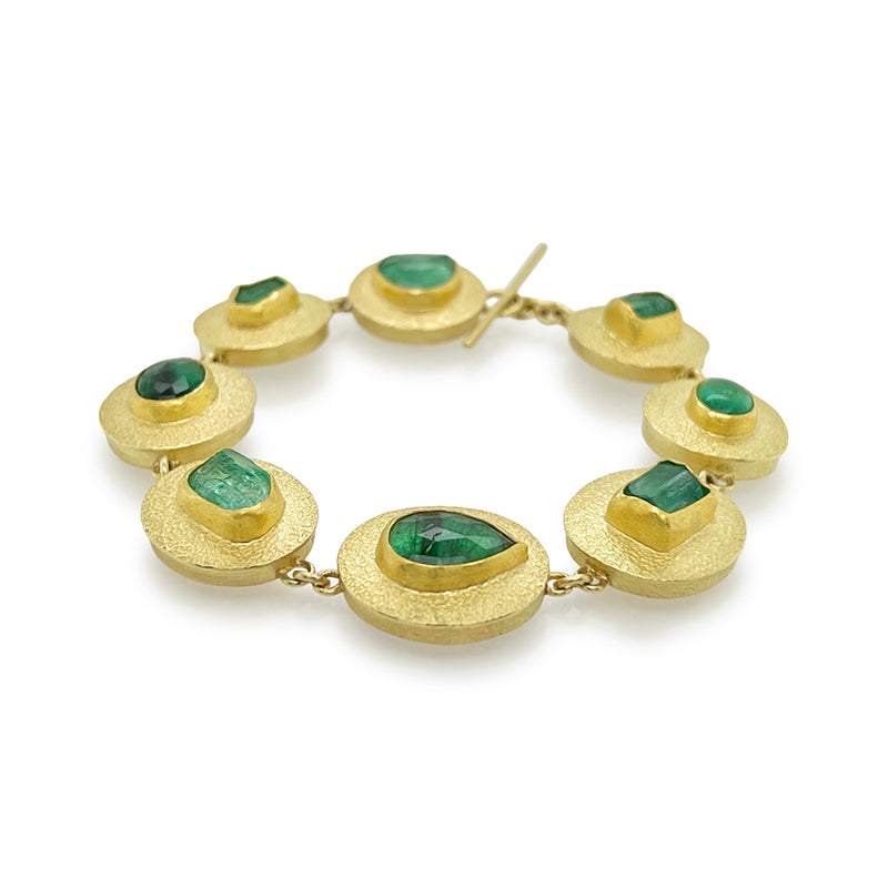 Multi-Emerald Link Bracelet