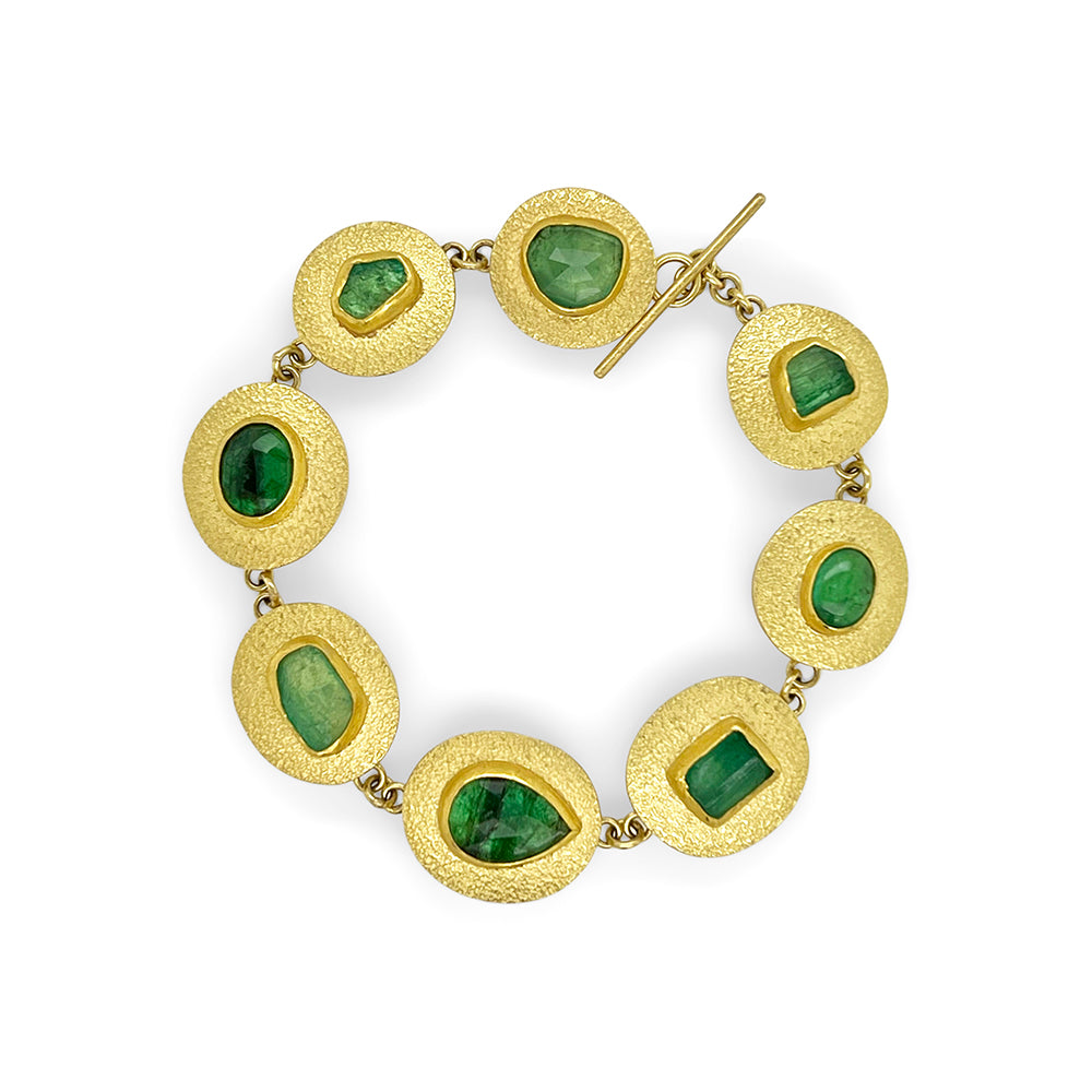multi-emerald bracelet