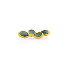 emerald slice earrings